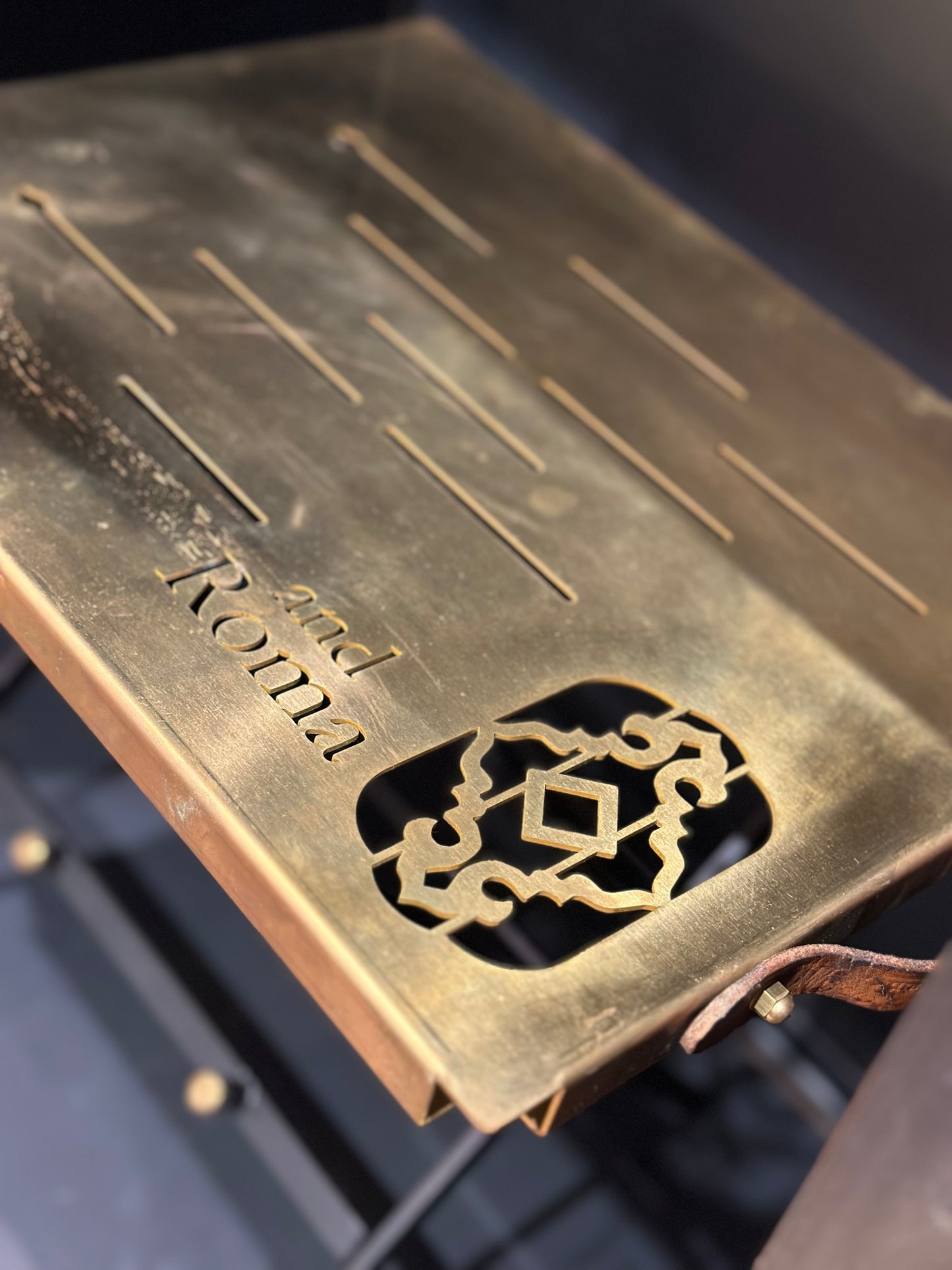 Brass Cross-Leg Table