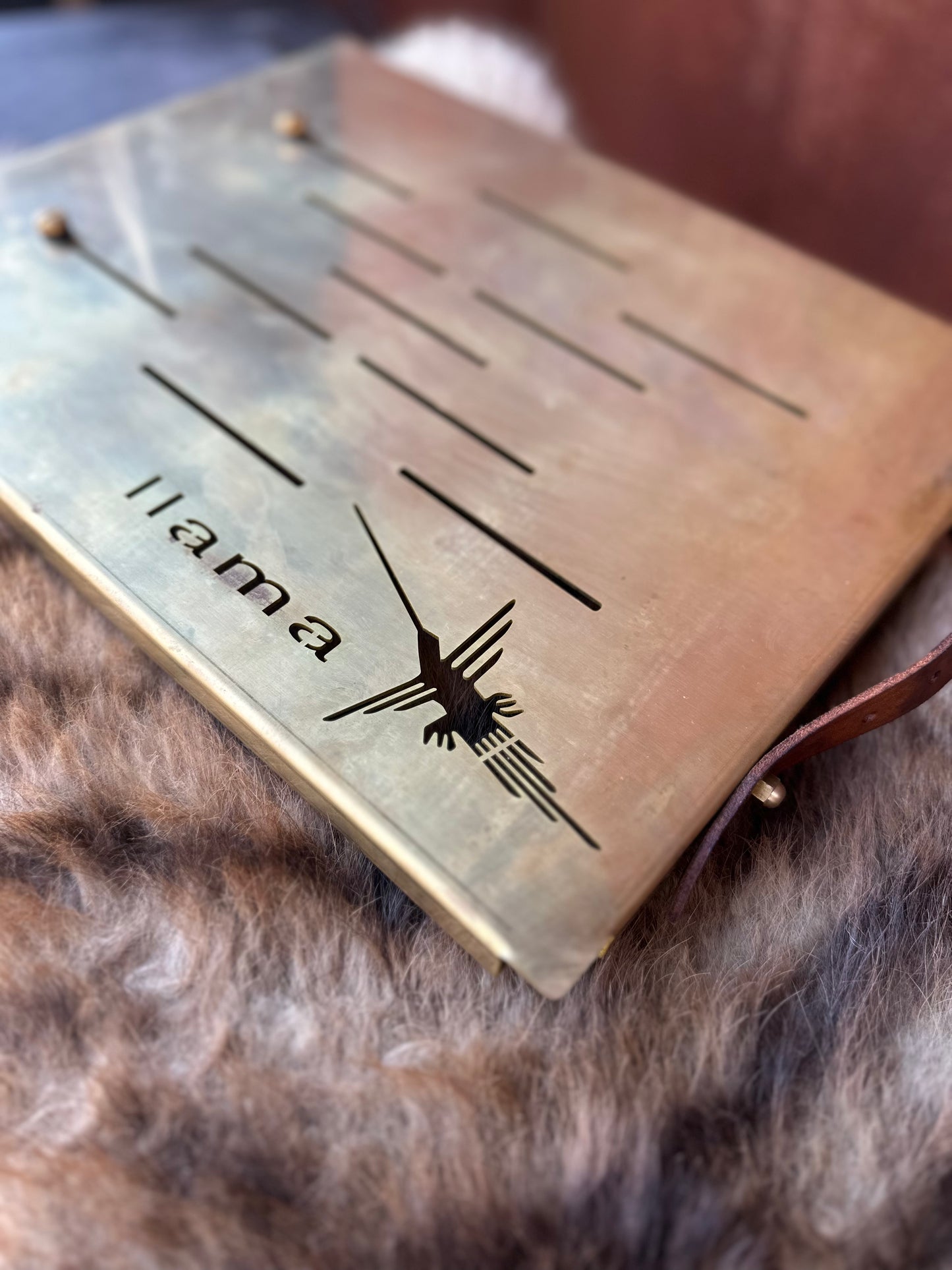 Brass Cross-Leg Table